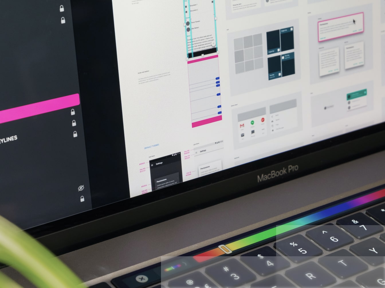 Laptop displaying Figma program