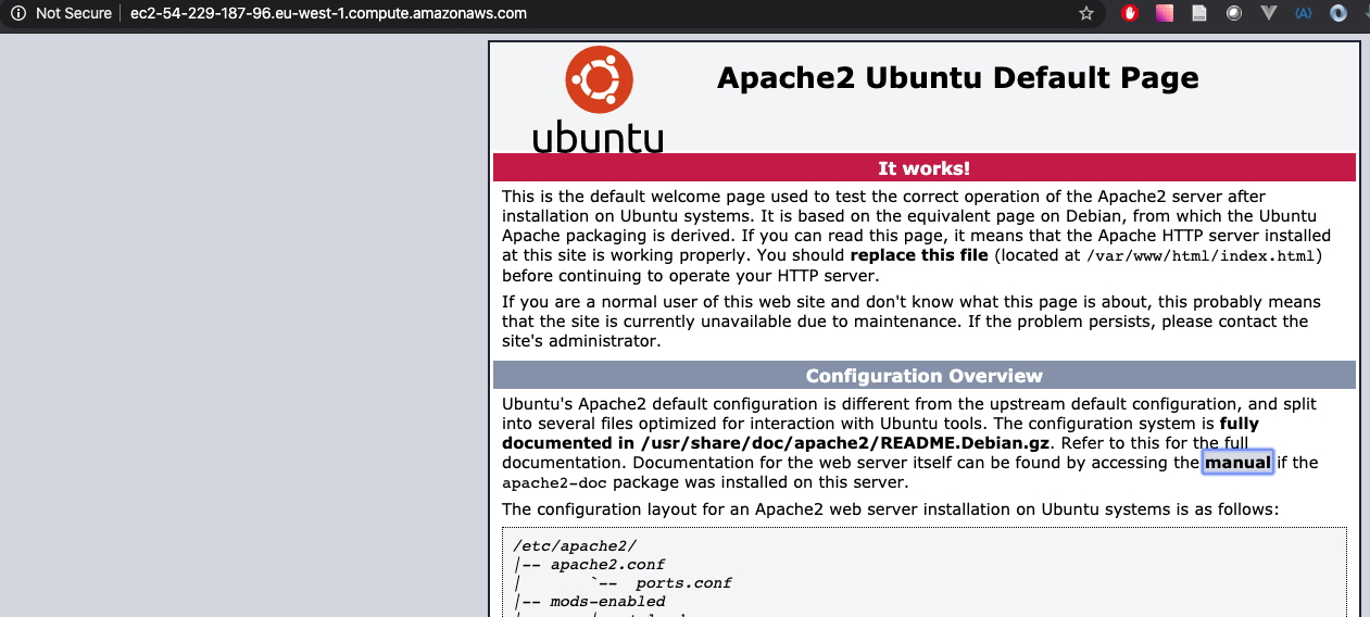 Apache2 ubuntu default page
