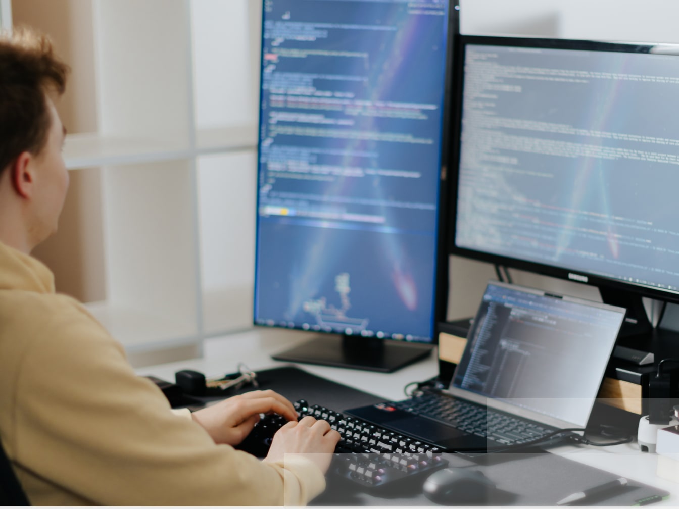 Screen displaying multiple lines of code