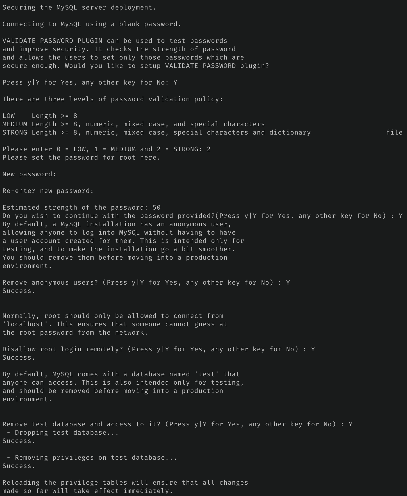 Console my sql